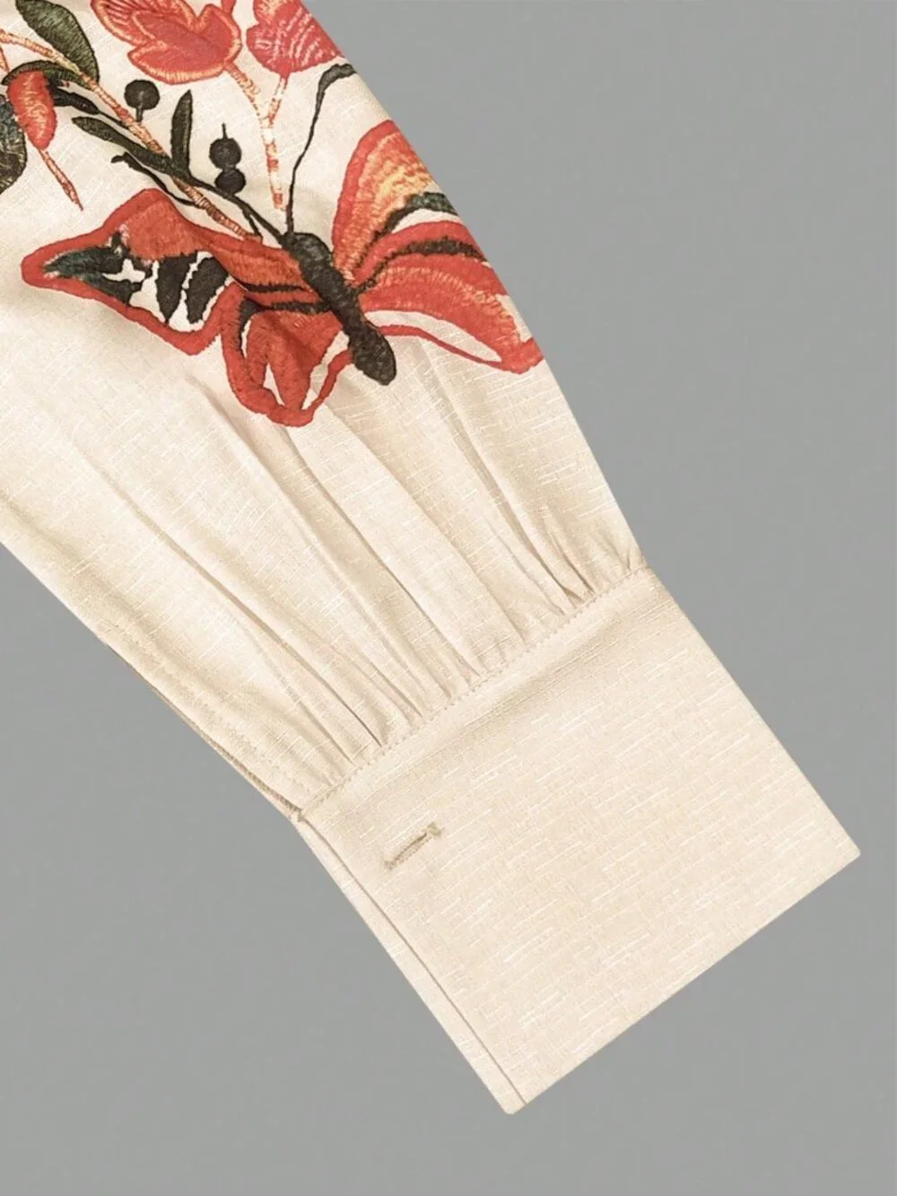 White Casual Women's Floral Print Regular Drop Shoulder Long Sleeve Shirt - Picture 9 of 10